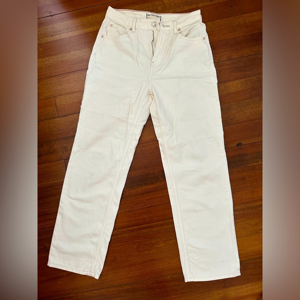We the Free off white baggy jeans